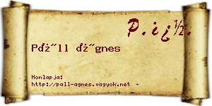 Páll Ágnes névjegykártya