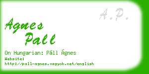 agnes pall business card