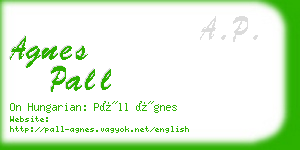 agnes pall business card